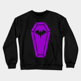 Cute Coffin in Purple Crewneck Sweatshirt